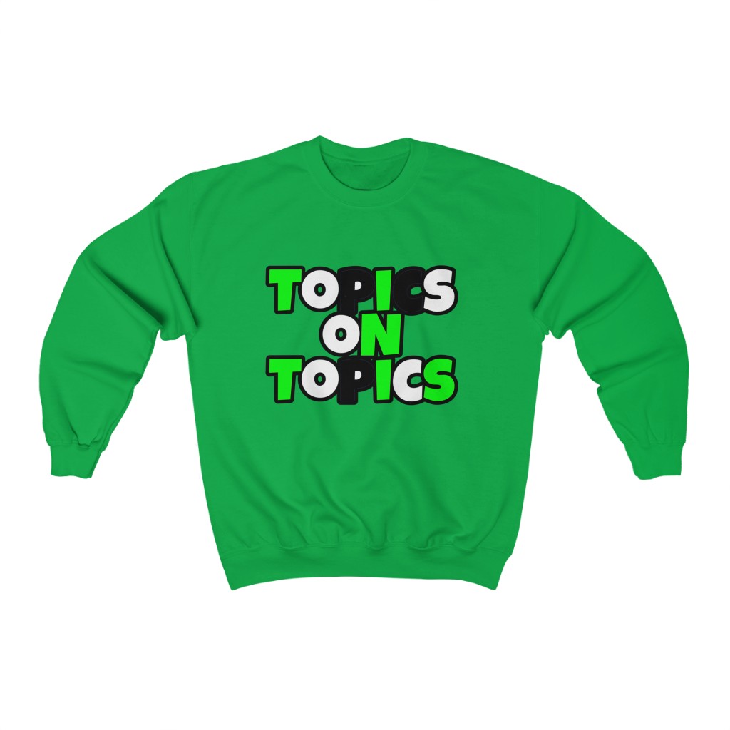 CGE NETWORK “Topics on Topics” "Carolina Blue" "Celtic Pride" Crewneck Sweatshirt