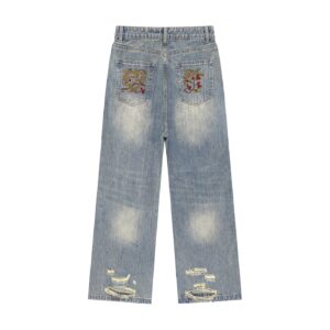 “THESE COULD BE LOVE SONGS” Vintage Wash Distressed Denim Jeans