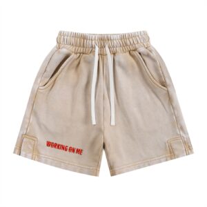 “WORKING ON ME” Snow Washed Kids' Shorts