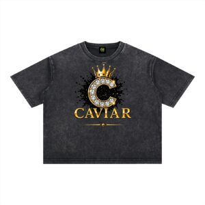 CG APPAREL "DIAMOND C CAVIAR" Mineral Wash Boxy Cotton T-Shirt