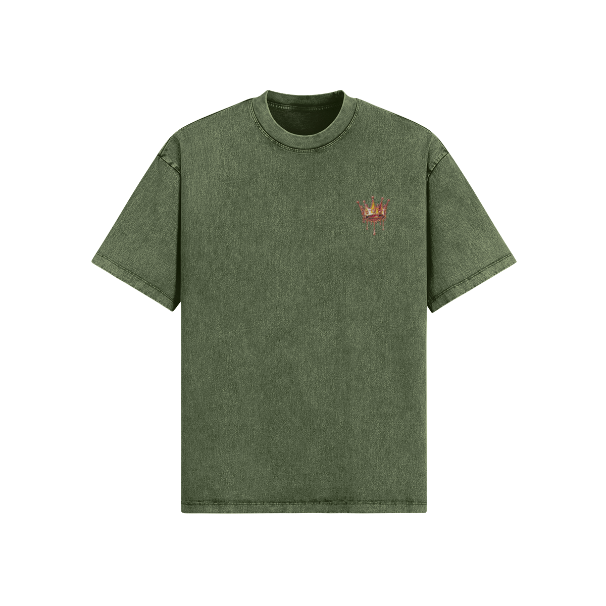 CG APPAREL "CAVIAR COLLECTION" Embroider Gold Dripping Crown Oversized - Image 2