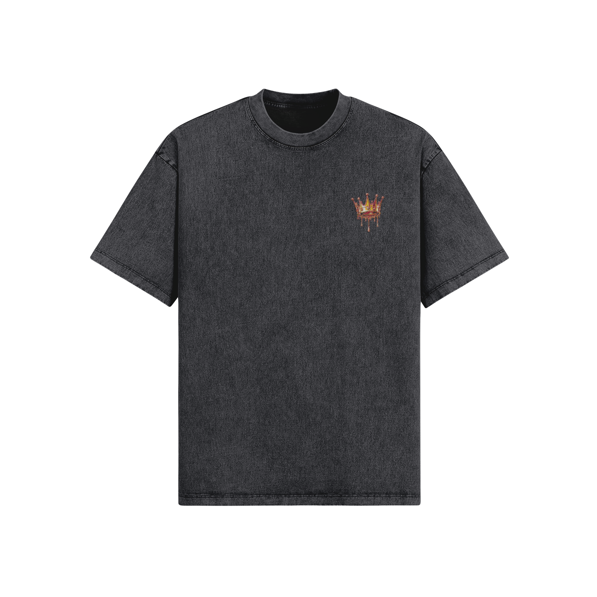 CG APPAREL "CAVIAR COLLECTION" Embroider Gold Dripping Crown Oversized - Image 3