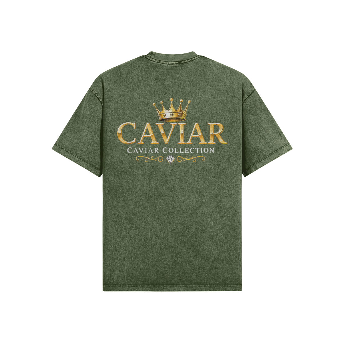 CG APPAREL "CAVIAR COLLECTION" Embroider Gold Dripping Crown Oversized - Image 10