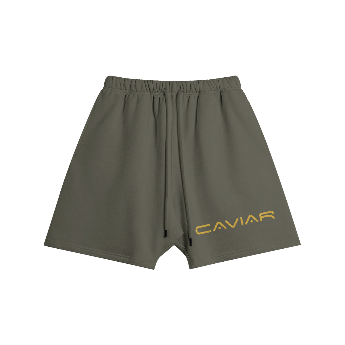 CG APPAREL Gold Sparkle "CAVIAR" Oversized Brushed Fleece Short - Image 2