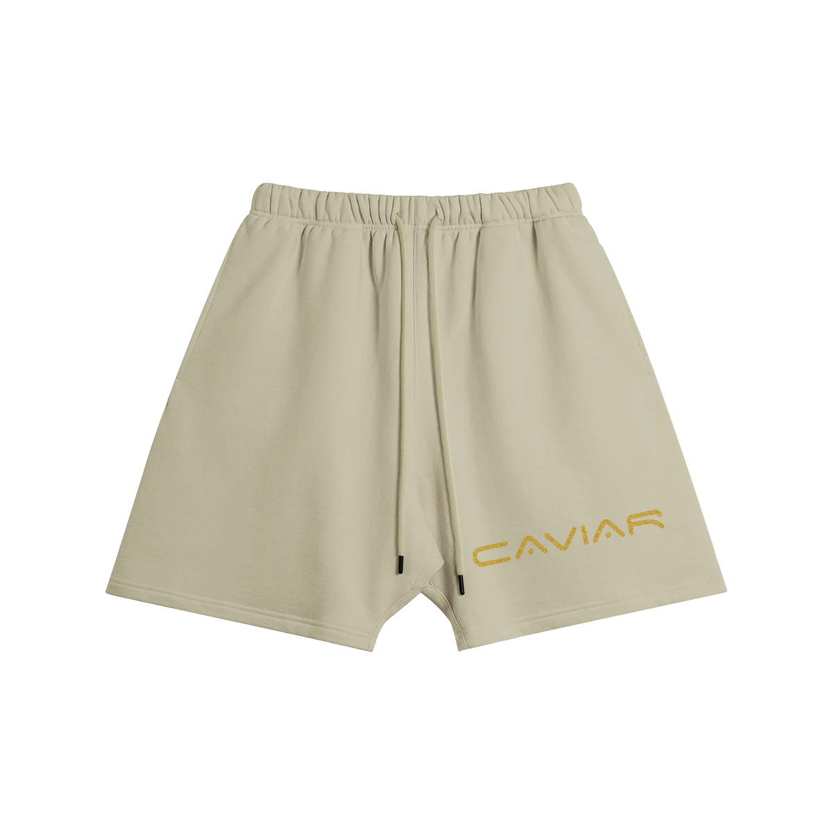 CG APPAREL Gold Sparkle "CAVIAR" Oversized Brushed Fleece Short - Image 3