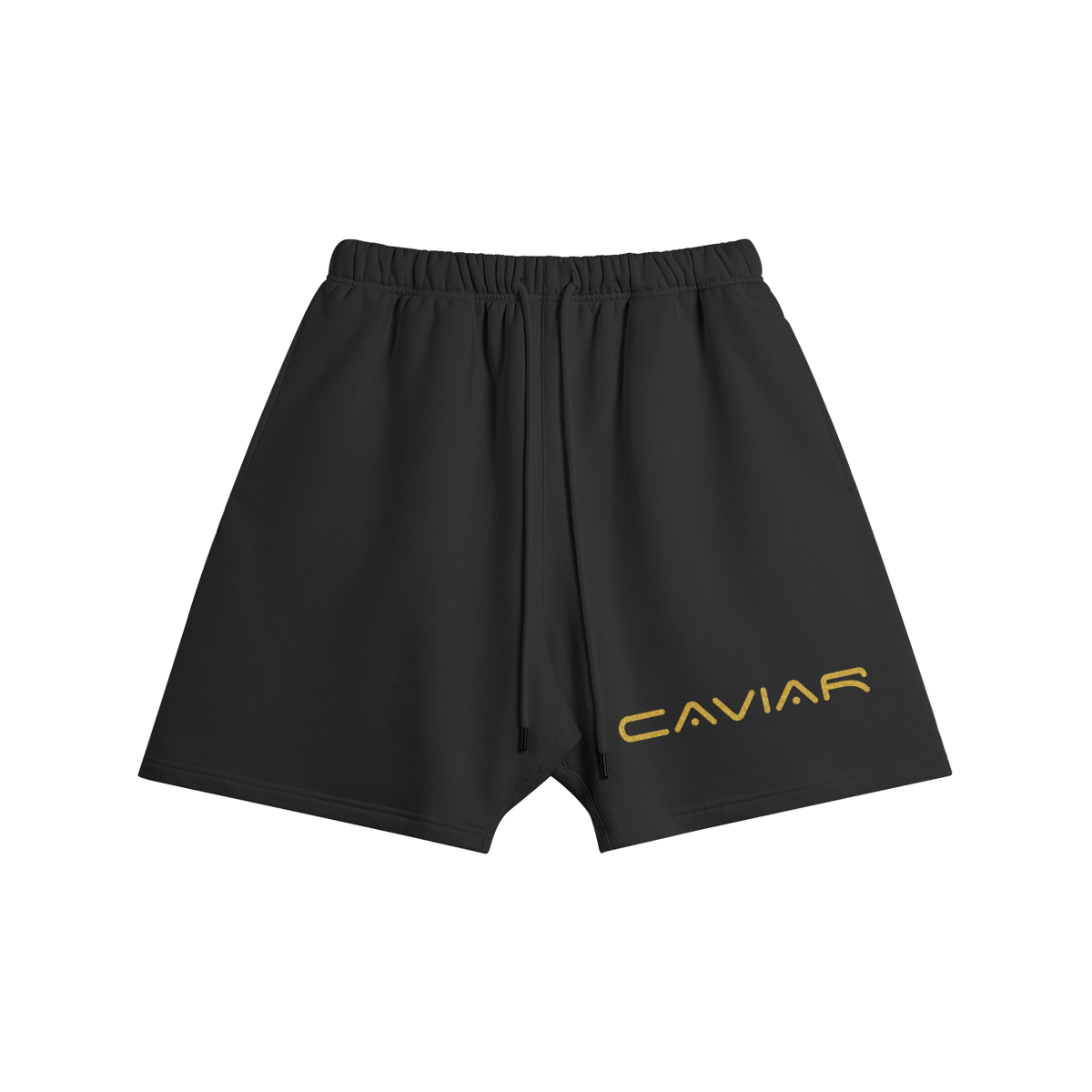 CG APPAREL Gold Sparkle "CAVIAR" Oversized Brushed Fleece Short - Image 4