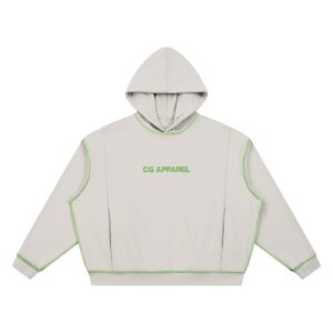 CG Apparel Embroidered Unisex Boxy Heavyweight Topstitch Hoodie