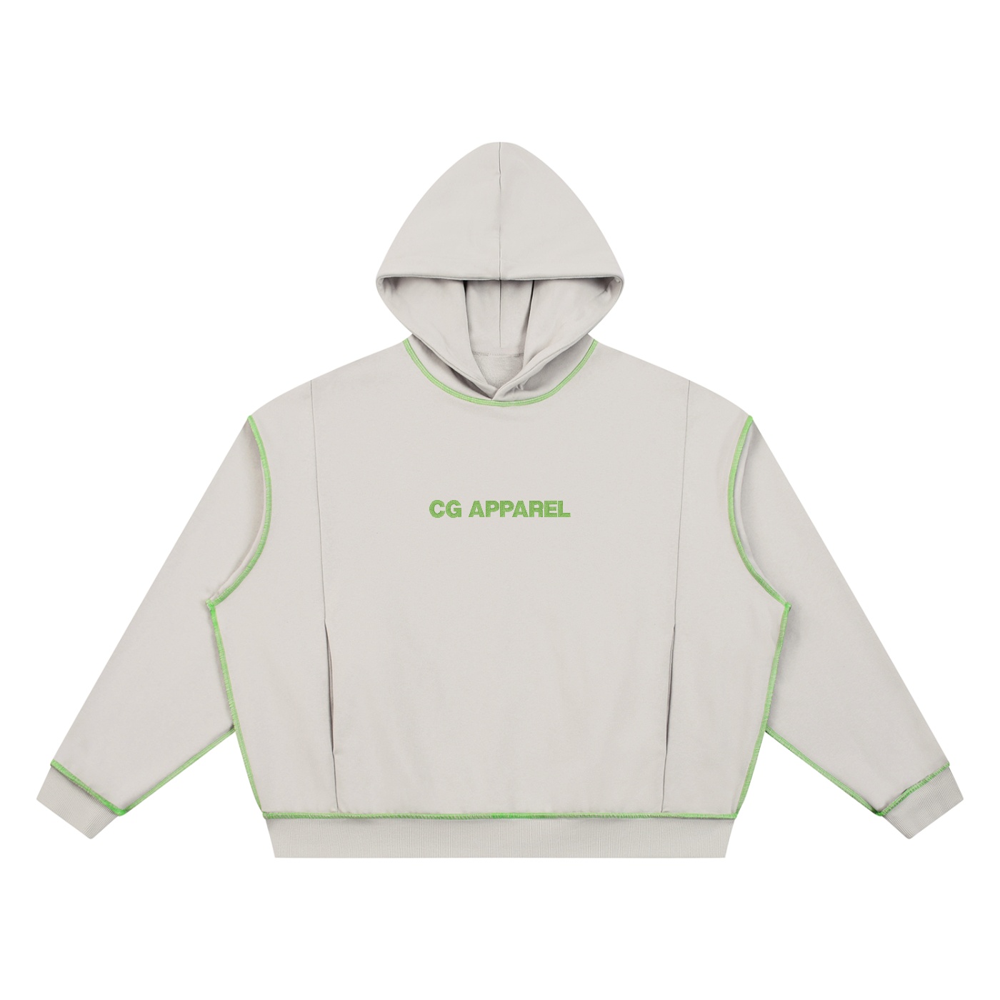 CG Apparel Embroidered Unisex Boxy Heavyweight Topstitch Hoodie