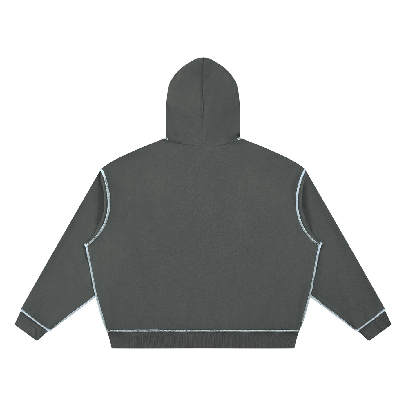 CG Apparel Embroidered Unisex Boxy Heavyweight Topstitch Hoodie - Image 8